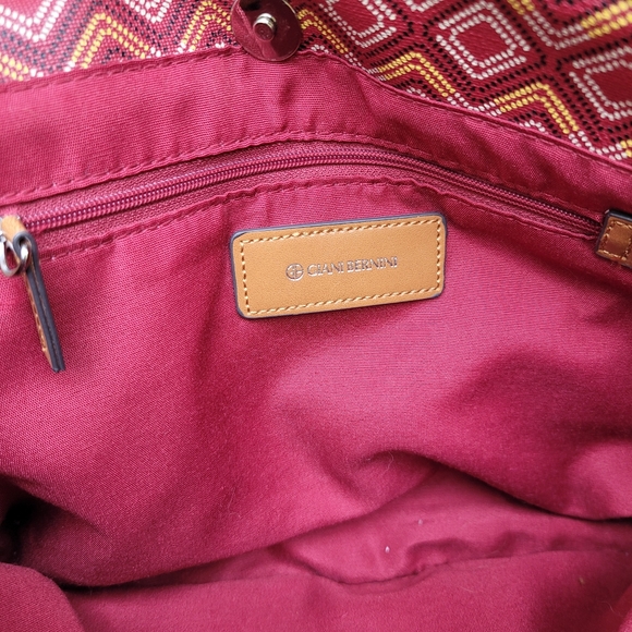 Giani Bernini Red/Brown Handbag Tote Like New Condition - Picture 4 of 6